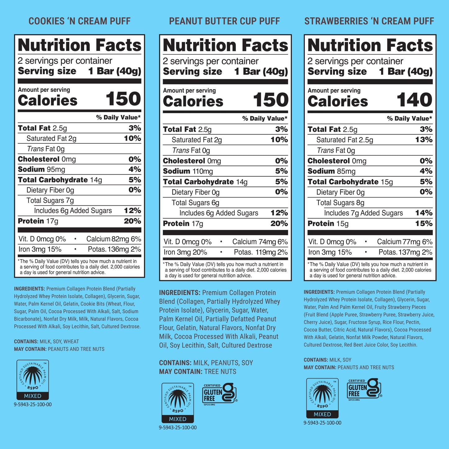 Built Protein Bars & Puffs Mixed Box – 12 Count Variety Pack