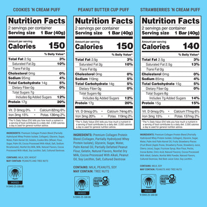 Built Protein Bars & Puffs Mixed Box – 12 Count Variety Pack