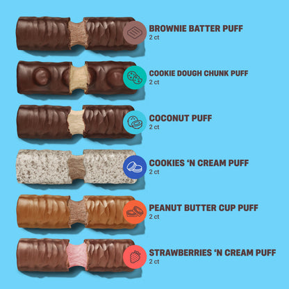 Built Protein Bars & Puffs Mixed Box – 12 Count Variety Pack
