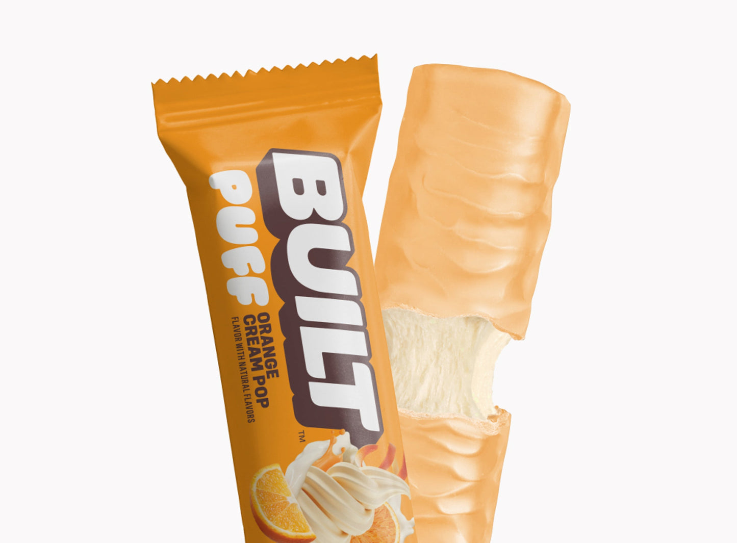 Orange Cream Pop Puff Protein Bar | Built High Protein Snack