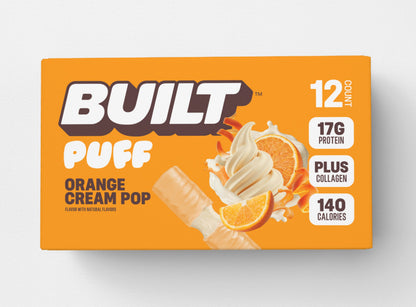 Orange Cream Pop Puff Protein Bar | Built High Protein Snack