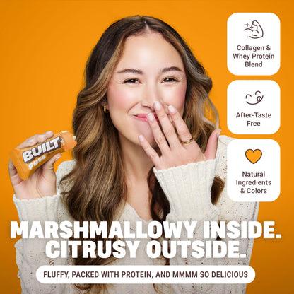 Orange Cream Pop Puff Protein Bar | Built High Protein Snack