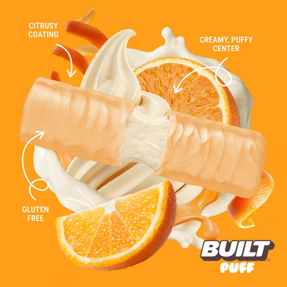 Orange Cream Pop Puff Protein Bar | Built High Protein Snack