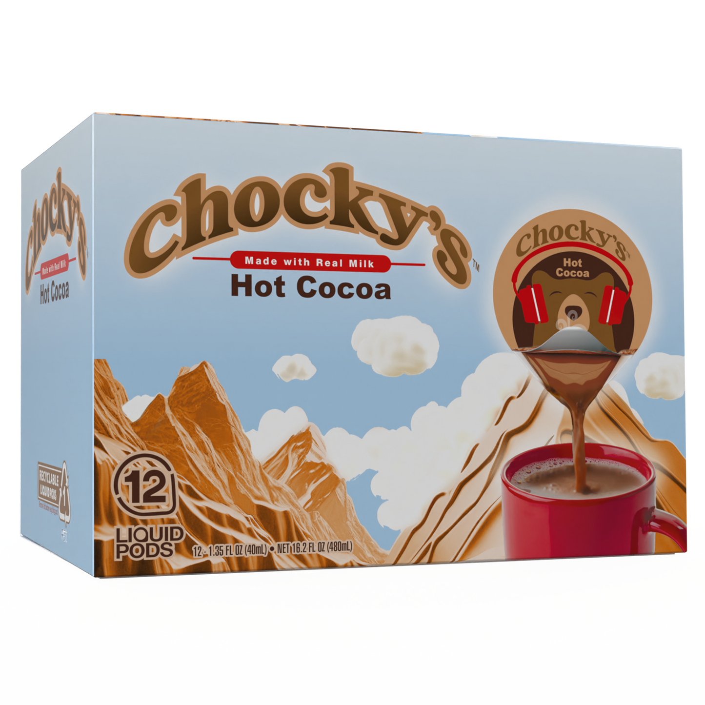 Chocky's Hot Cocoa Made with Real Milk Pods