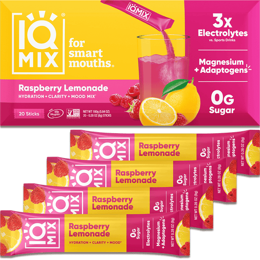 IQBAR Raspberry Lemonade Hydration Mix Sticks