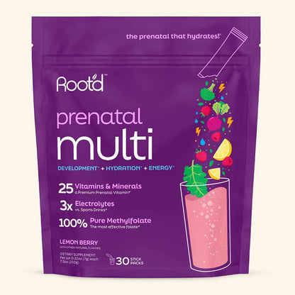 Root'd Essential Prenatal Nutrition + Electrolytes with DHA