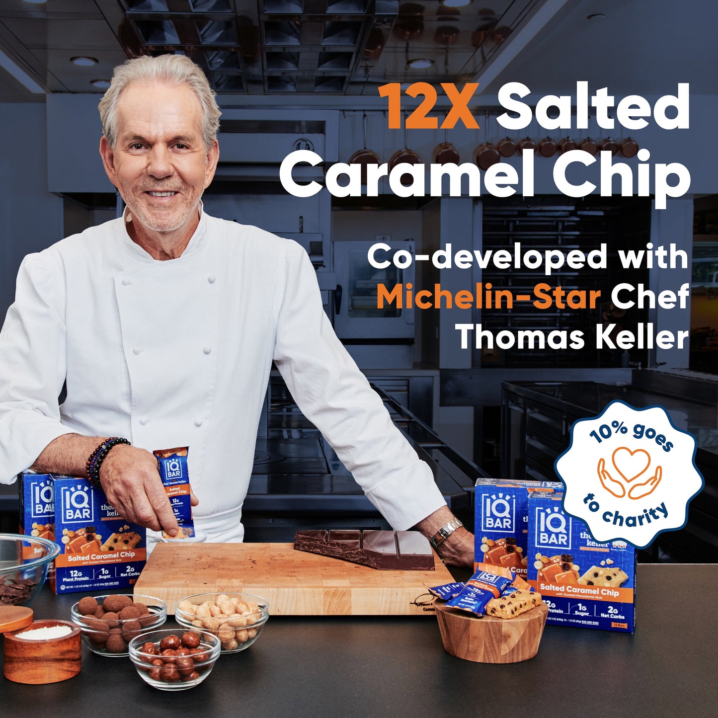 IQBAR Salted Caramel Chip — Protein-Packed Energy Bars (12-Pack)