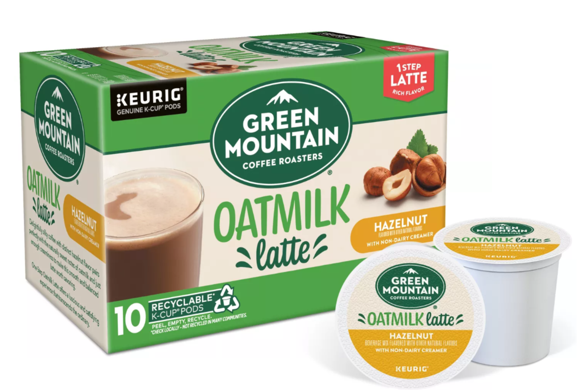 Green Mountain Hazelnut Oatmilk Latte K Cups – KupofK Coffee Green Mountain Hazelnut Oatmilk Latte K Cups – KupofK Coffee