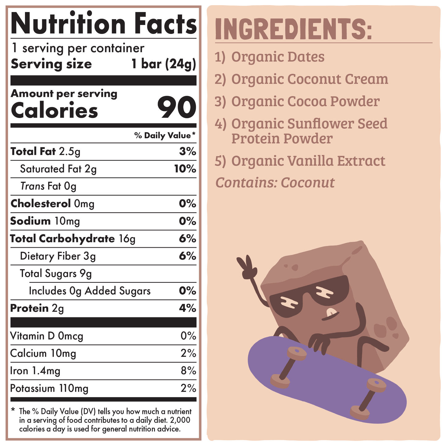 Skout Organic Chocolate Brownie Kids Bar