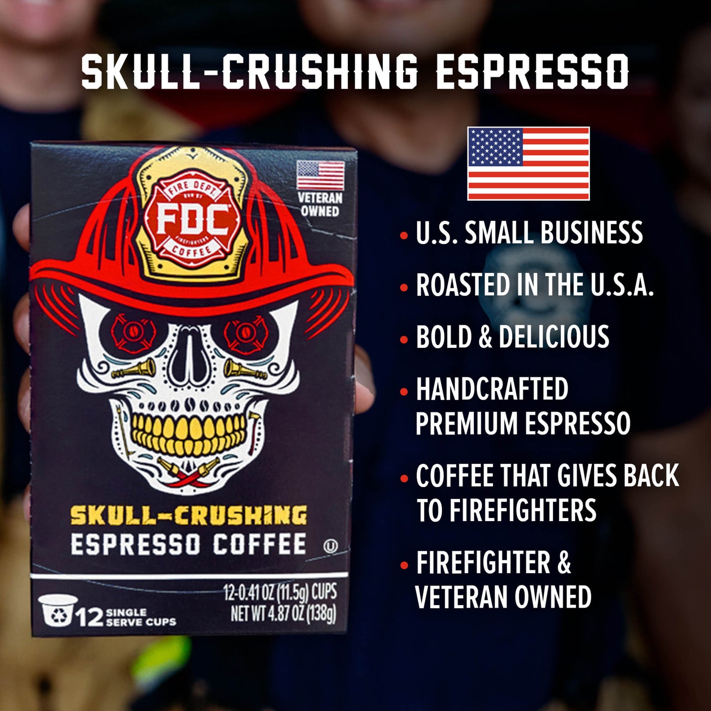 Fire Department Coffee Skull Crushing Espresso Coffee Pods