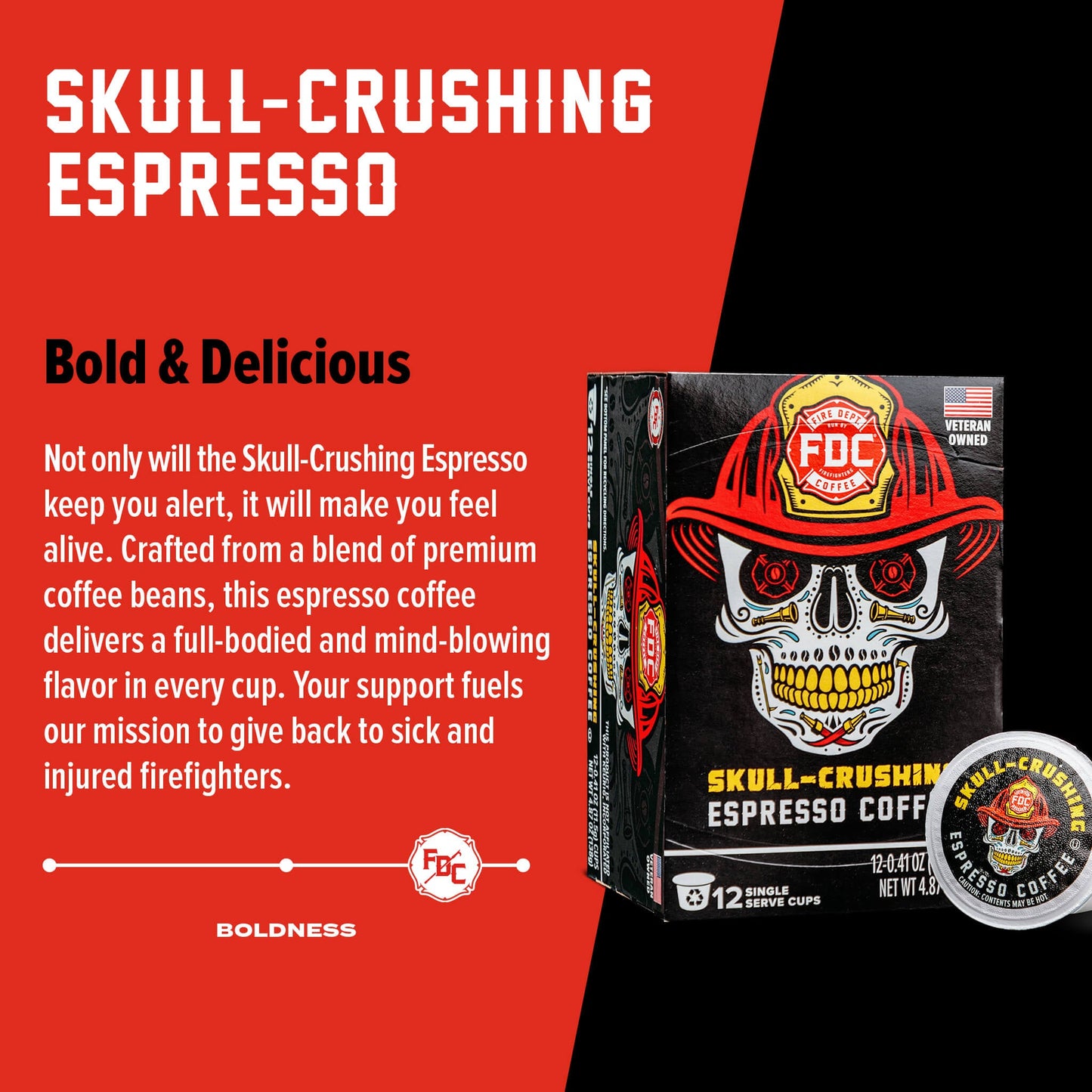 Fire Department Coffee Skull Crushing Espresso Coffee Pods