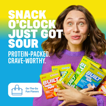 Blue Razz Blast Sour Puff Protein Bar | Built Snack
