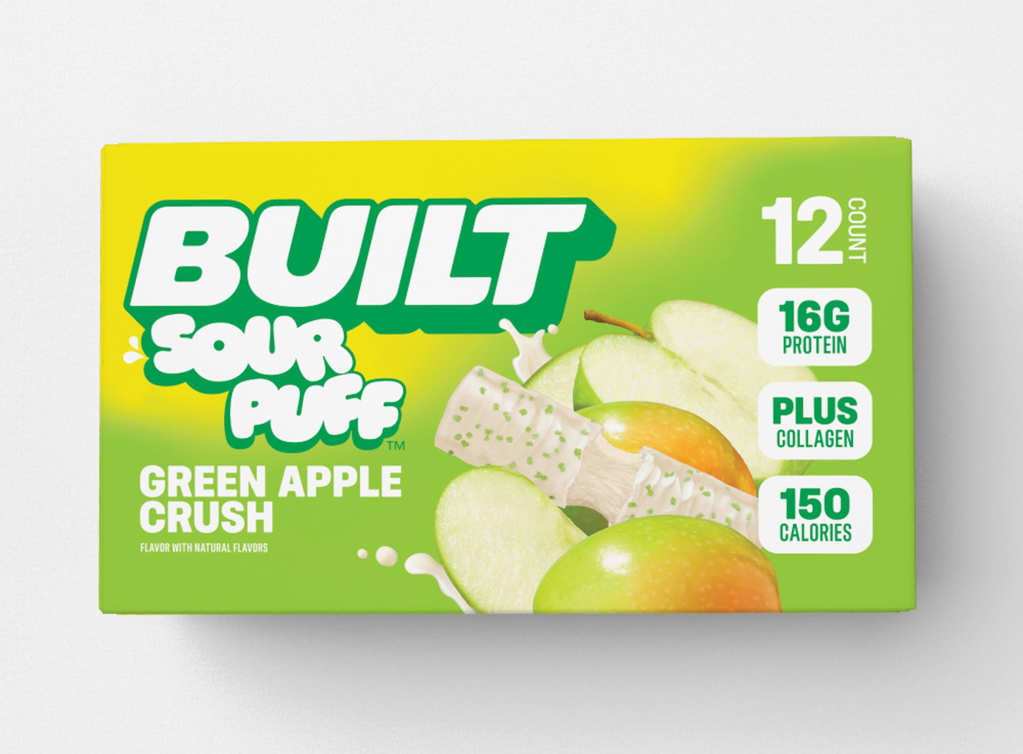 Green Apple Crush Sour Puff Protein Bar | High Protein Low Sugar Snack
