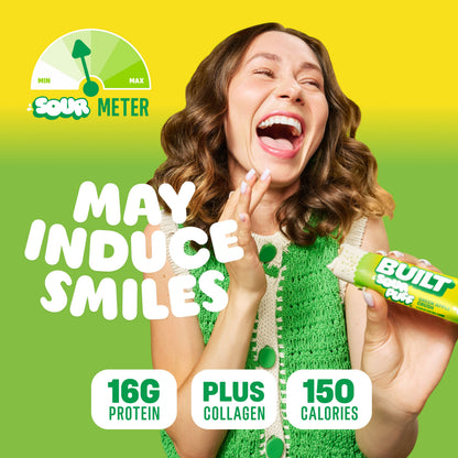 Green Apple Crush Sour Puff Protein Bar | High Protein Low Sugar Snack