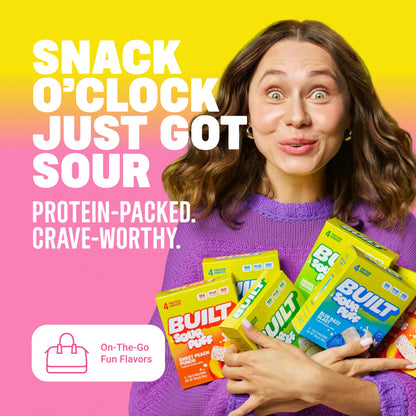 Pink Lemonade Sour Puff Protein Bar | Built High Protein Snack