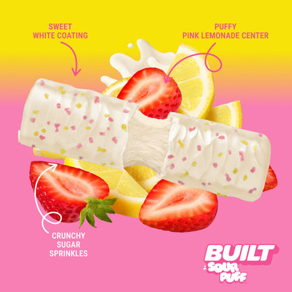 Pink Lemonade Sour Puff Protein Bar | Built High Protein Snack