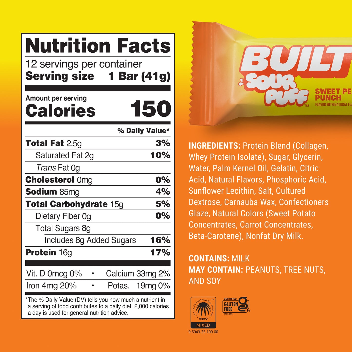 Sour Puff Protein Bar Variety Pack 12ct – Assorted Sour Flavors
