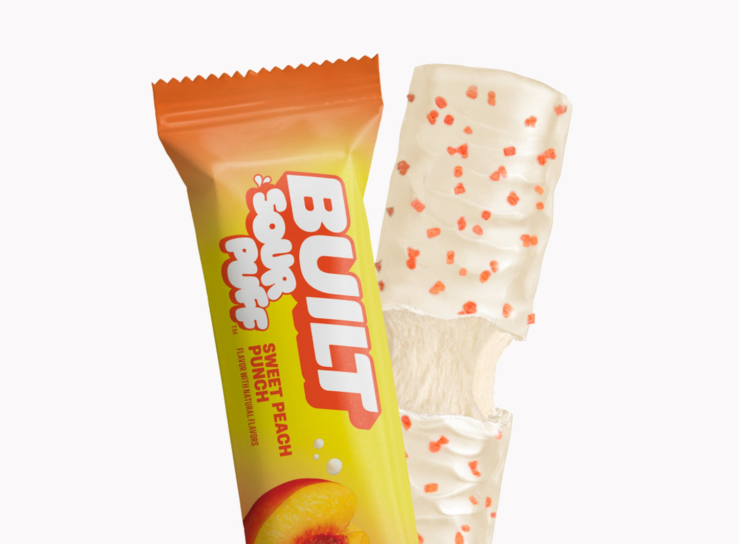 Sweet Peach Punch Sour Puff Protein Bar | Built Snack