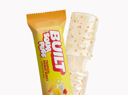 Tropical Mango Burst Sour Puff Protein Bar | Built High Protein Snack