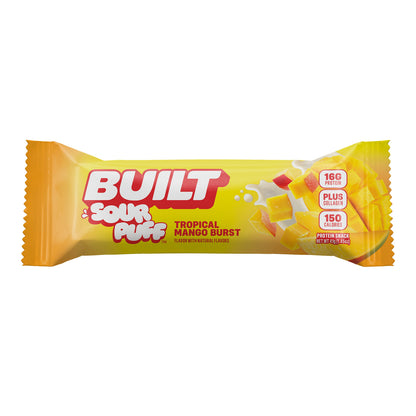 Tropical Mango Burst Sour Puff Protein Bar | Built High Protein Snack