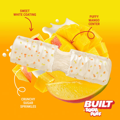 Tropical Mango Burst Sour Puff Protein Bar | Built High Protein Snack