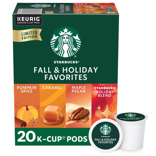 Starbucks Fall & Holiday Favorites Variety Pack K-Cup Pods for Keurig Brewers