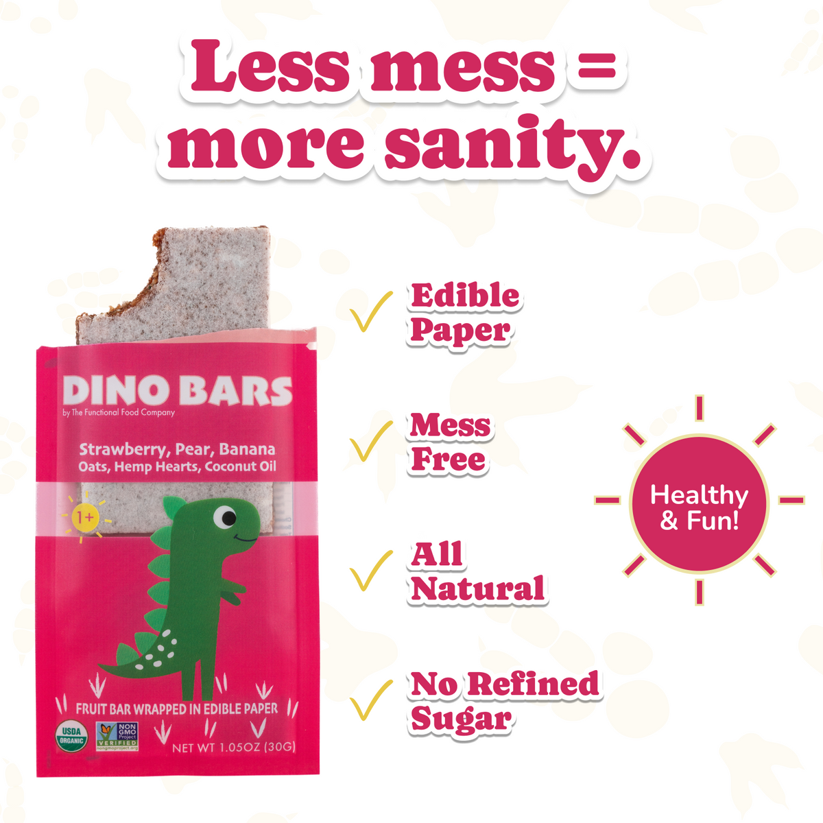 Dino Bars Organic Fruit Bar Variety Pack
