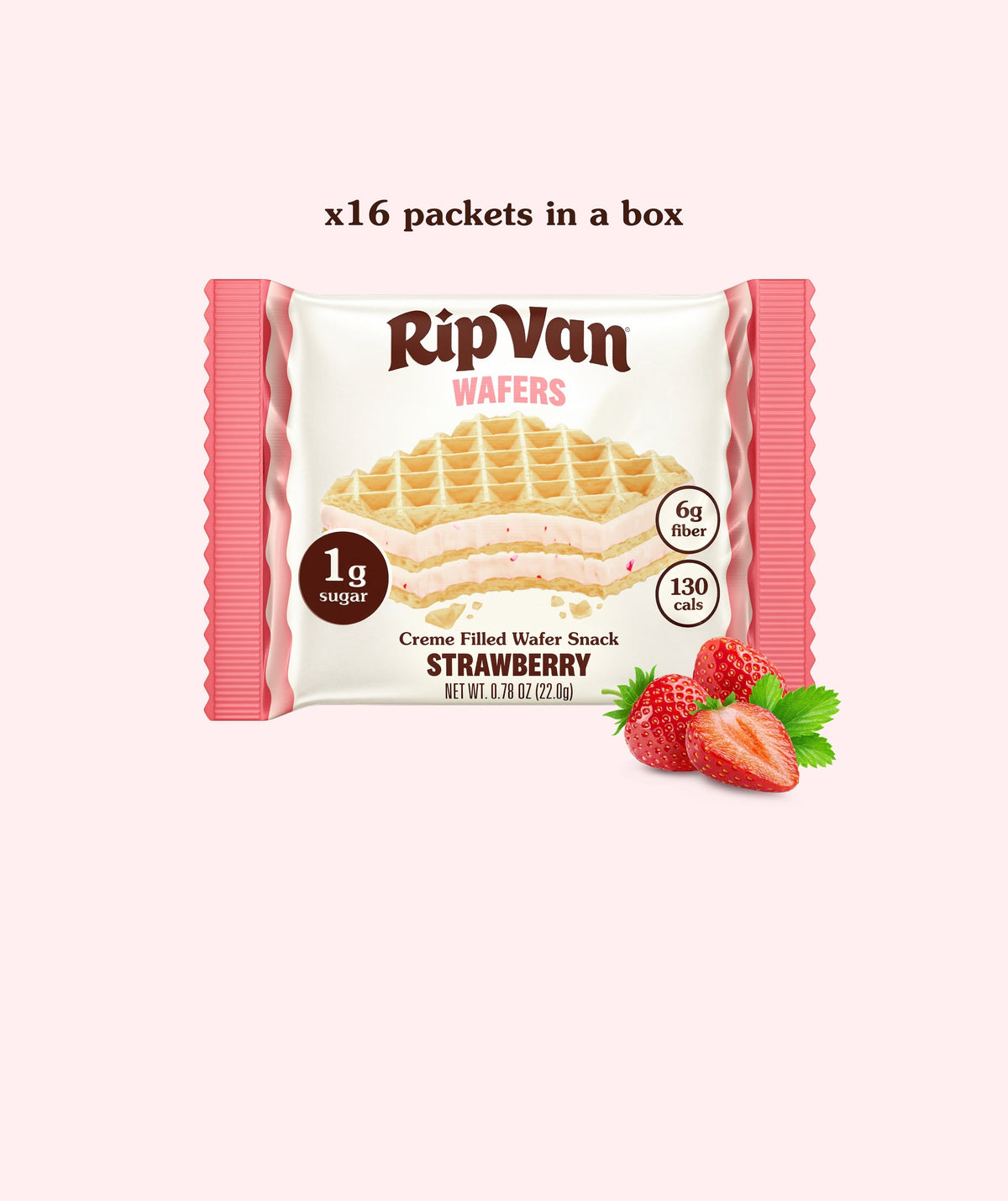 Rip Van Strawberry Low Sugar Wafer Cookies