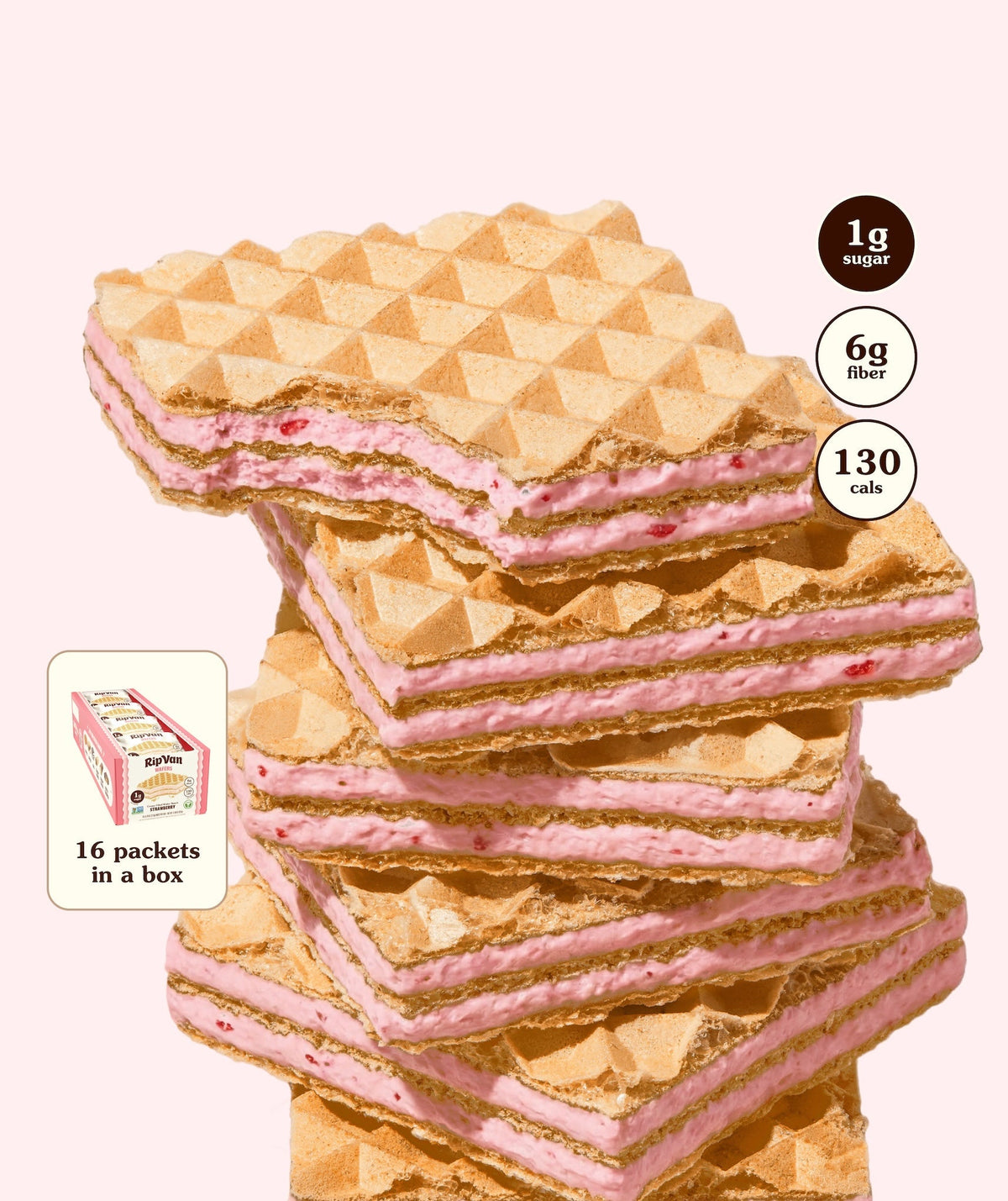 Rip Van Strawberry Low Sugar Wafer Cookies