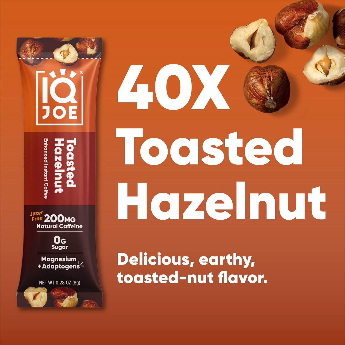 IQJOE Toasted Hazelnut Instant Coffee Sticks
