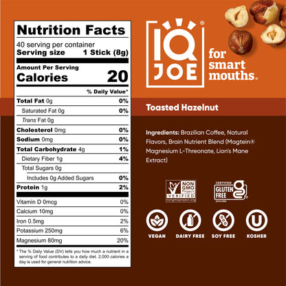 IQJOE Toasted Hazelnut Instant Coffee Sticks