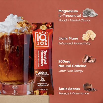 IQJOE Toasted Hazelnut Instant Coffee Sticks