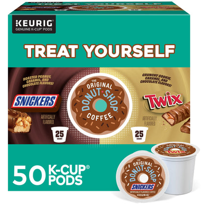 The Original Donut Shop, Snickers and Twix Coffee Variety Pack K-cups