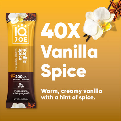 IQJOE Vanilla Spice Instant Coffee Sticks – 40 Count