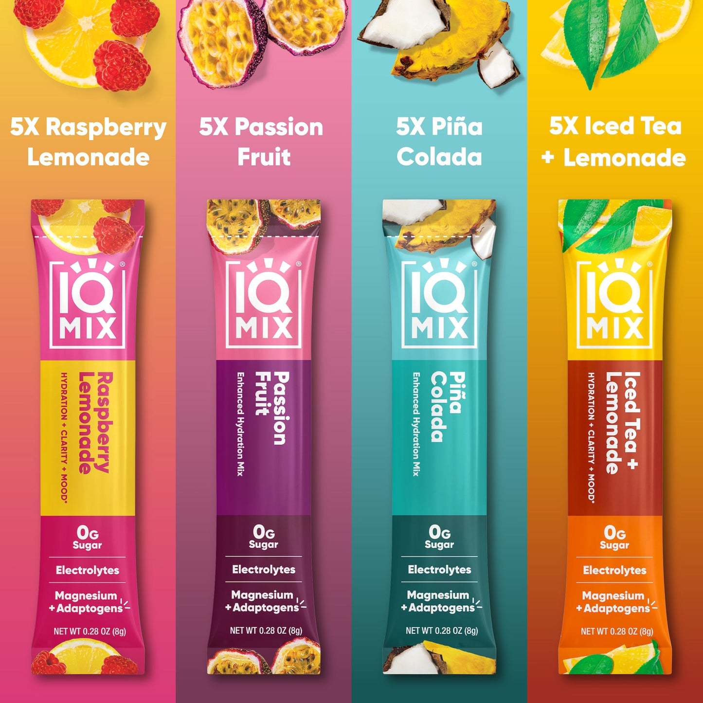 IQMIX Vacation Variety Electrolyte Drink Mix Sticks