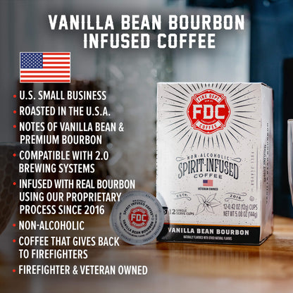 Fire Department Coffee Vanilla Bean Bourbon Infused Coffee Pods