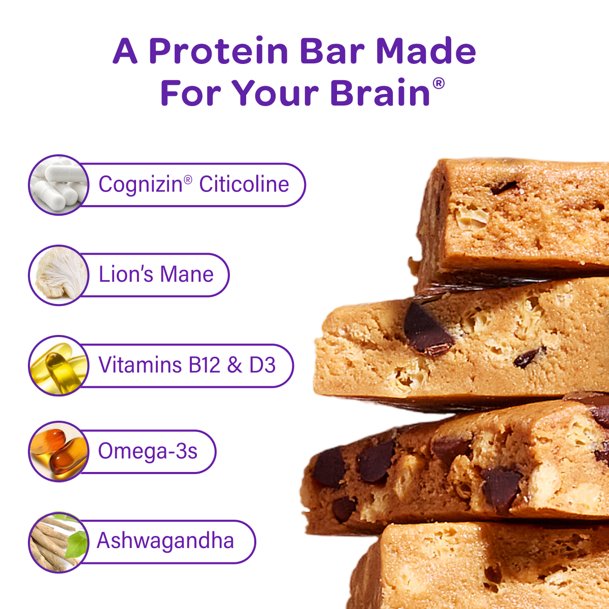 MOSH Chocolate Chip Cookie Protein Bars - 12 Pack