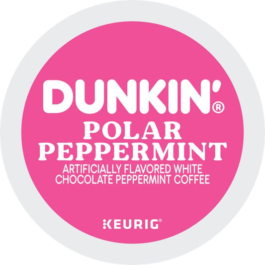 Dunkin Polar Peppermint Coffee K-cups Bulk Box 88ct