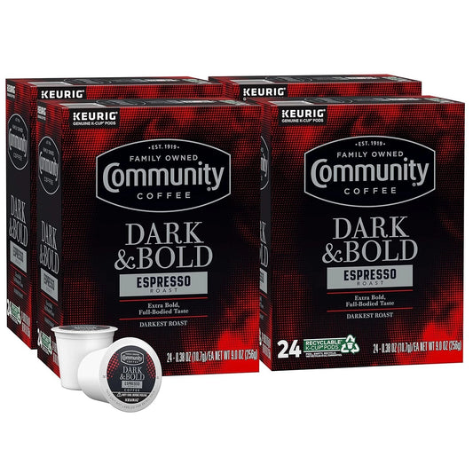 Community Coffee Dark & Bold Espresso Roast Coffee K-Cup Pods
