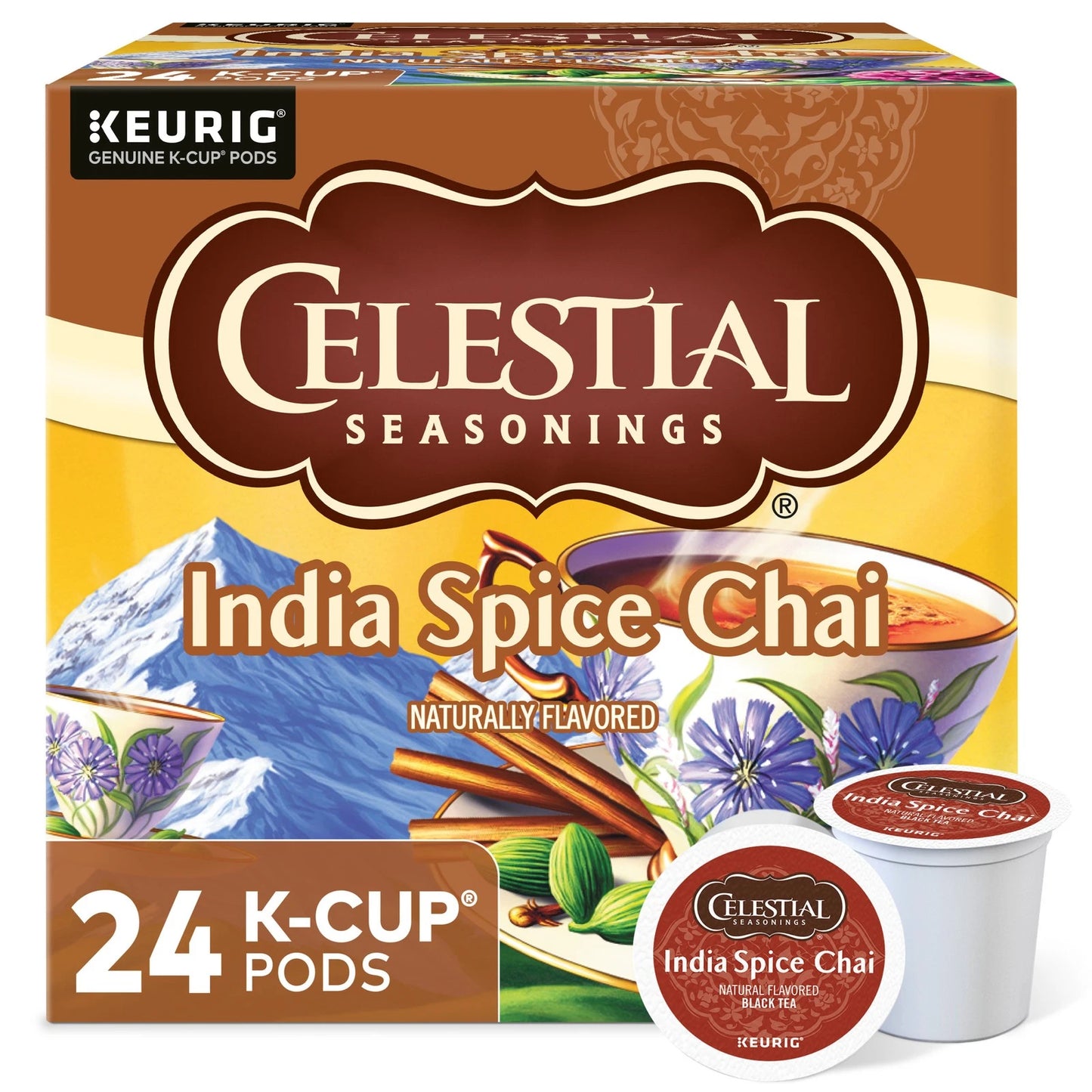 Celestial Seasonings India Spice Chai Tea K-Cups for Keurig