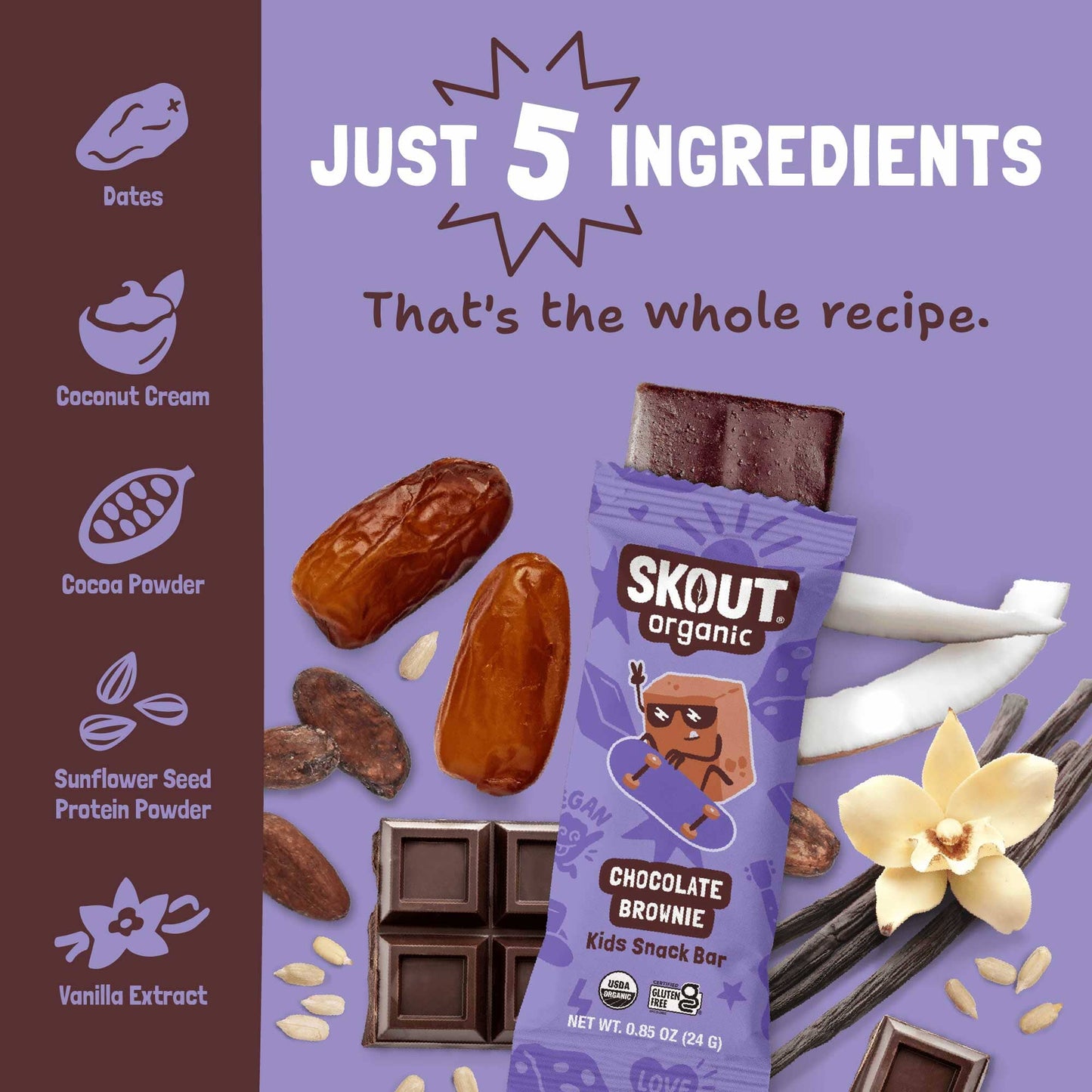 Skout Organic Chocolate Brownie Kids Bar