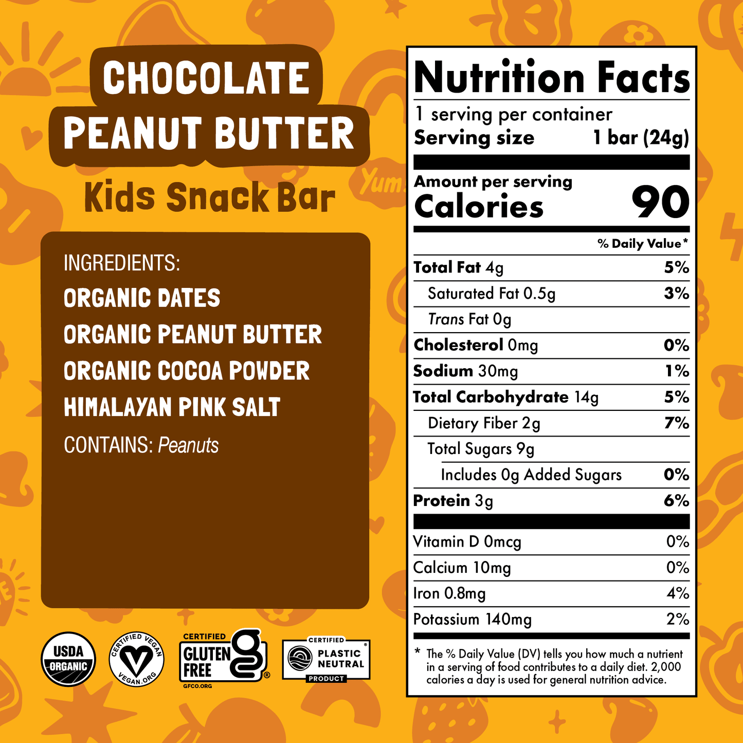 Skout Organic Chocolate Peanut Butter Kids Bar