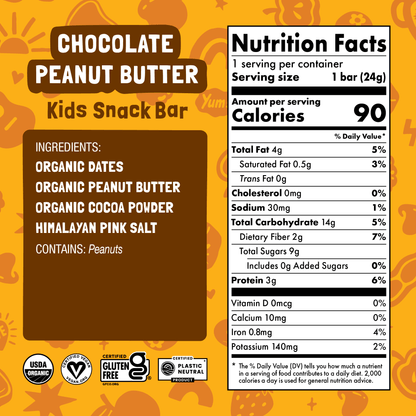 Skout Organic Chocolate Peanut Butter Kids Bar