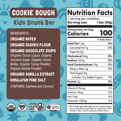 Skout Organic Cookie Dough Kids Bar