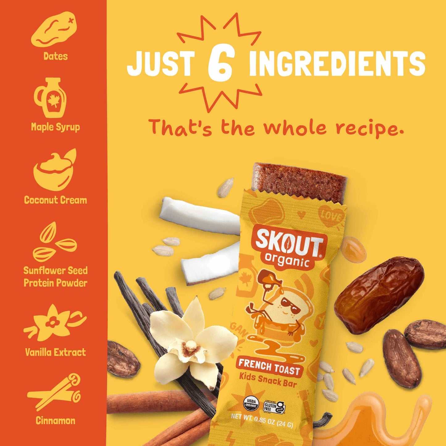 Skout Organic French Toast Kids Bar