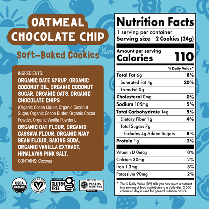 Skout Organic Oatmeal Chocolate Chip Soft Baked Cookies