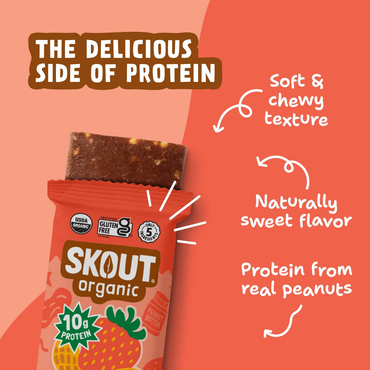 Skout Organic Peanut Butter & Jelly Protein Bar