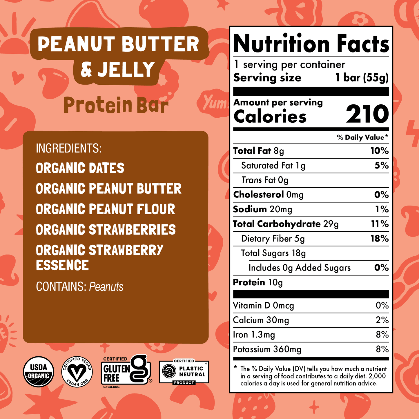 Skout Organic Peanut Butter & Jelly Protein Bar