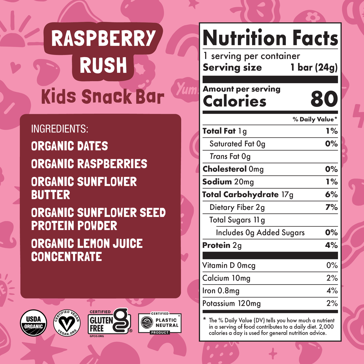 Skout Organic Raspberry Rush Kids Bar