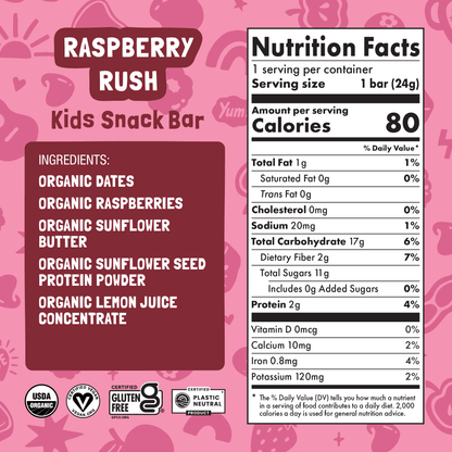 Skout Organic Raspberry Rush Kids Bar